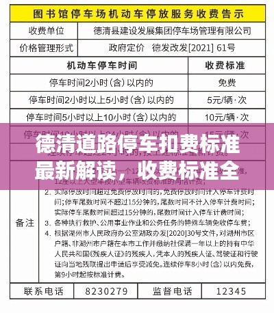 德清道路停车扣费标准最新解读,收费标准全解析