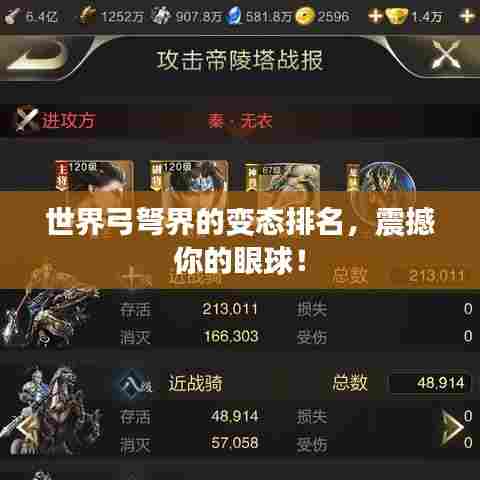 世界弓弩界的变态排名,震撼你的眼球!