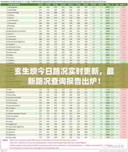 玄生坝今日路况实时更新,最新路况查询报告出炉!