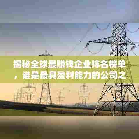 揭秘全球最赚钱企业排名榜单,谁是最具盈利能力的公司之王?
