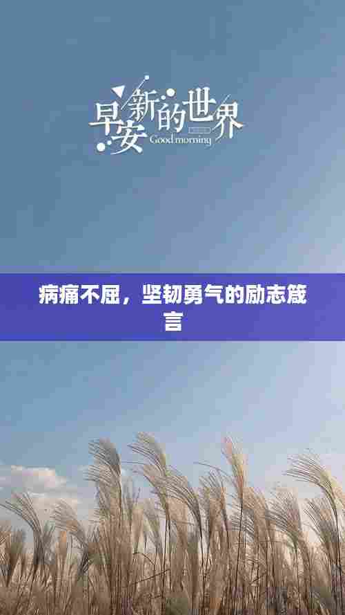 病痛不屈，坚韧勇气的励志箴言
