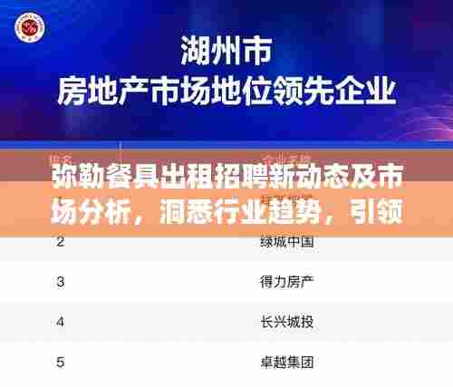弥勒餐具出租招聘新动态及市场分析,洞悉行业趋势,引领行业发展
