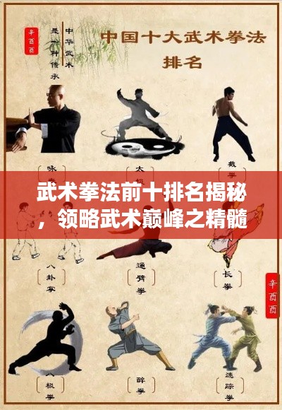 武术拳法前十排名揭秘,领略武术巅峰之精髓