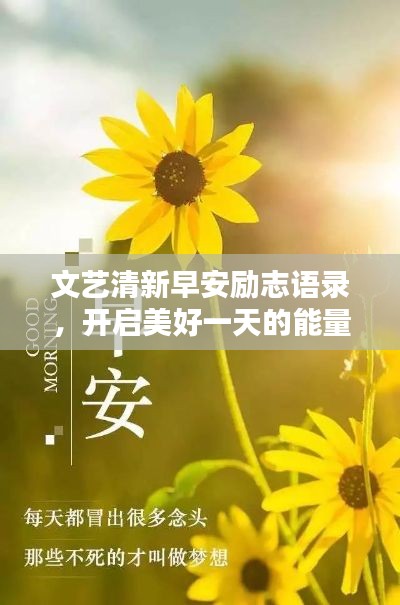 文艺清新早安励志语录，开启美好一天的能量语句
