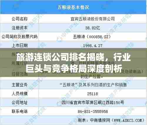旅游连锁公司排名揭晓,行业巨头与竞争格局深度剖析