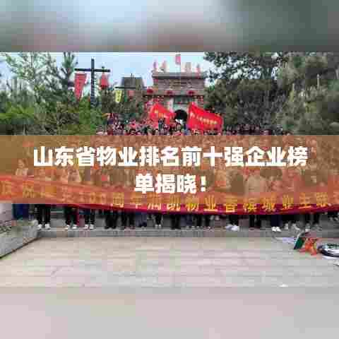 山东省物业排名前十强企业榜单揭晓!