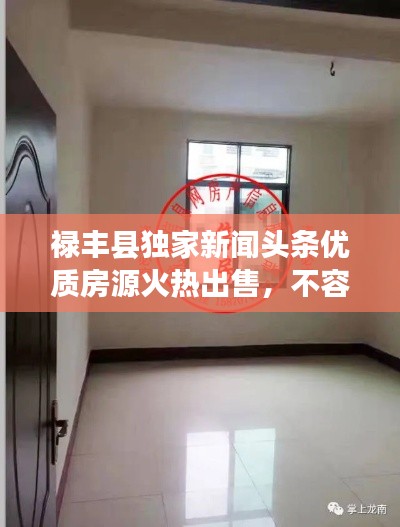 禄丰县独家新闻头条优质房源火热出售，不容错过！