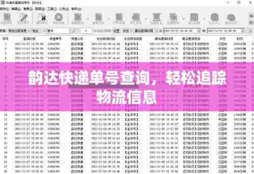 韵达快递单号查询，轻松追踪物流信息